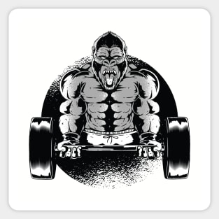 Biceps curl gym gorilla training Sticker